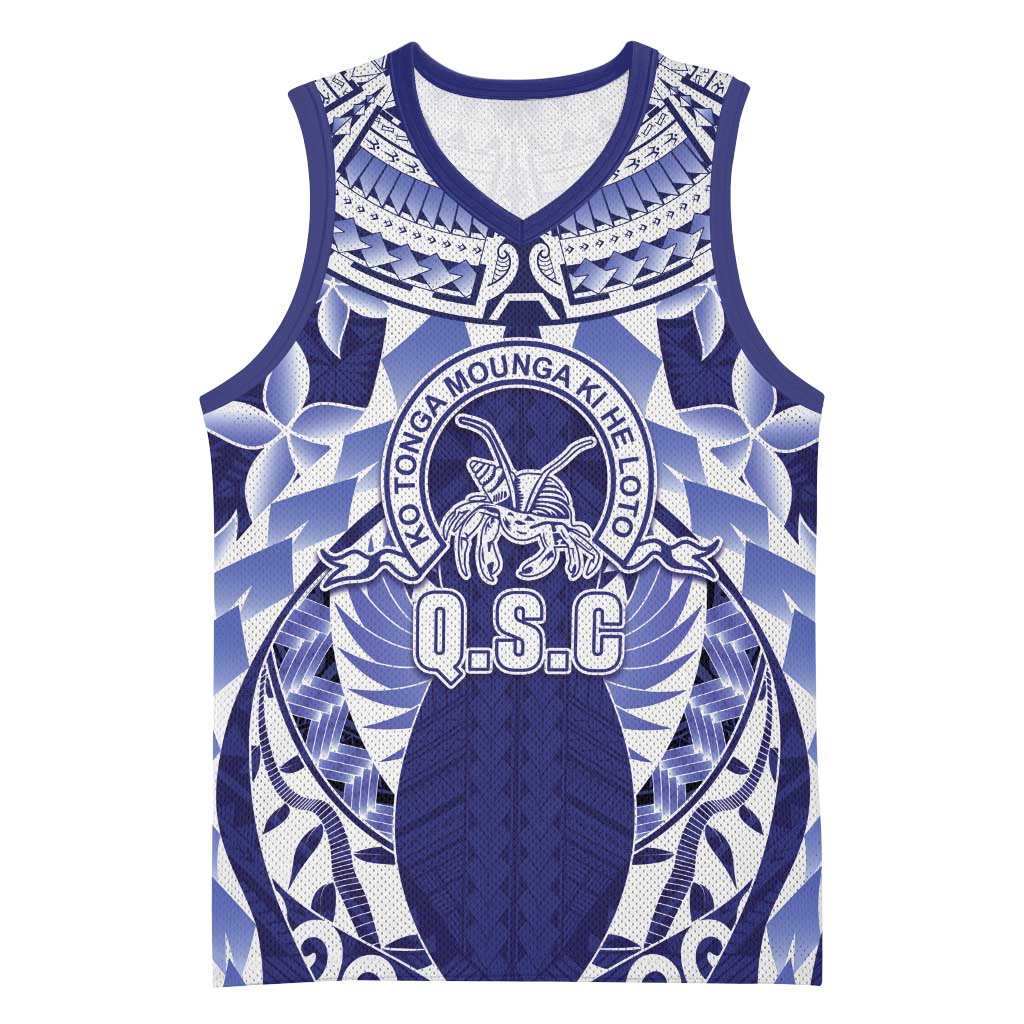 Personalised Tonga Queen Salote College Basketball Jersey Centenary Navy Version LT05 Unisex Navy - Polynesian Pride