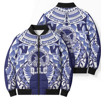 Personalised Tonga Queen Salote College Bomber Puffer Jacket Centenary Navy Version LT05 - Polynesian Pride