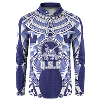 Personalised Tonga Queen Salote College Button Sweatshirt Centenary Navy Version LT05 Navy - Polynesian Pride
