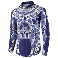 Personalised Tonga Queen Salote College Button Sweatshirt Centenary Navy Version LT05 - Polynesian Pride