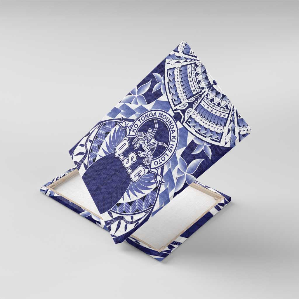 Tonga Queen Salote College Canvas Wall Art Centenary Navy Version LT05 With Frame Navy - Polynesian Pride