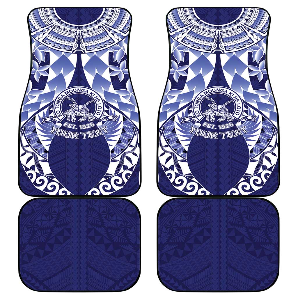 Personalised Tonga Queen Salote College Car Mats Centenary Navy Version LT05 - Polynesian Pride