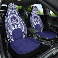 Tonga Queen Salote College Car Seat Cover Centenary Navy Version LT05 One Size Navy - Polynesian Pride