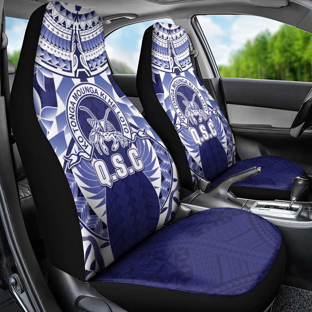 Tonga Queen Salote College Car Seat Cover Centenary Navy Version LT05 - Polynesian Pride