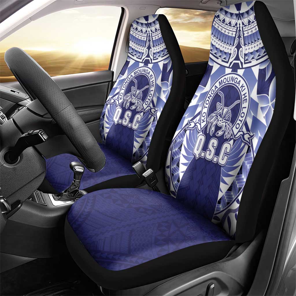 Tonga Queen Salote College Car Seat Cover Centenary Navy Version LT05 - Polynesian Pride