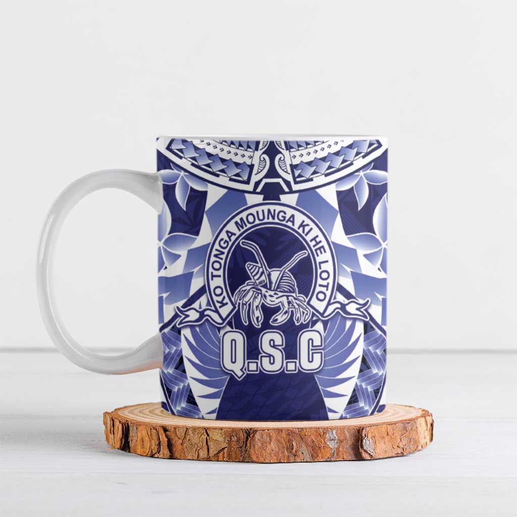 Personalised Tonga Queen Salote College Ceramic Mug Centenary Navy Version LT05 Navy - Polynesian Pride