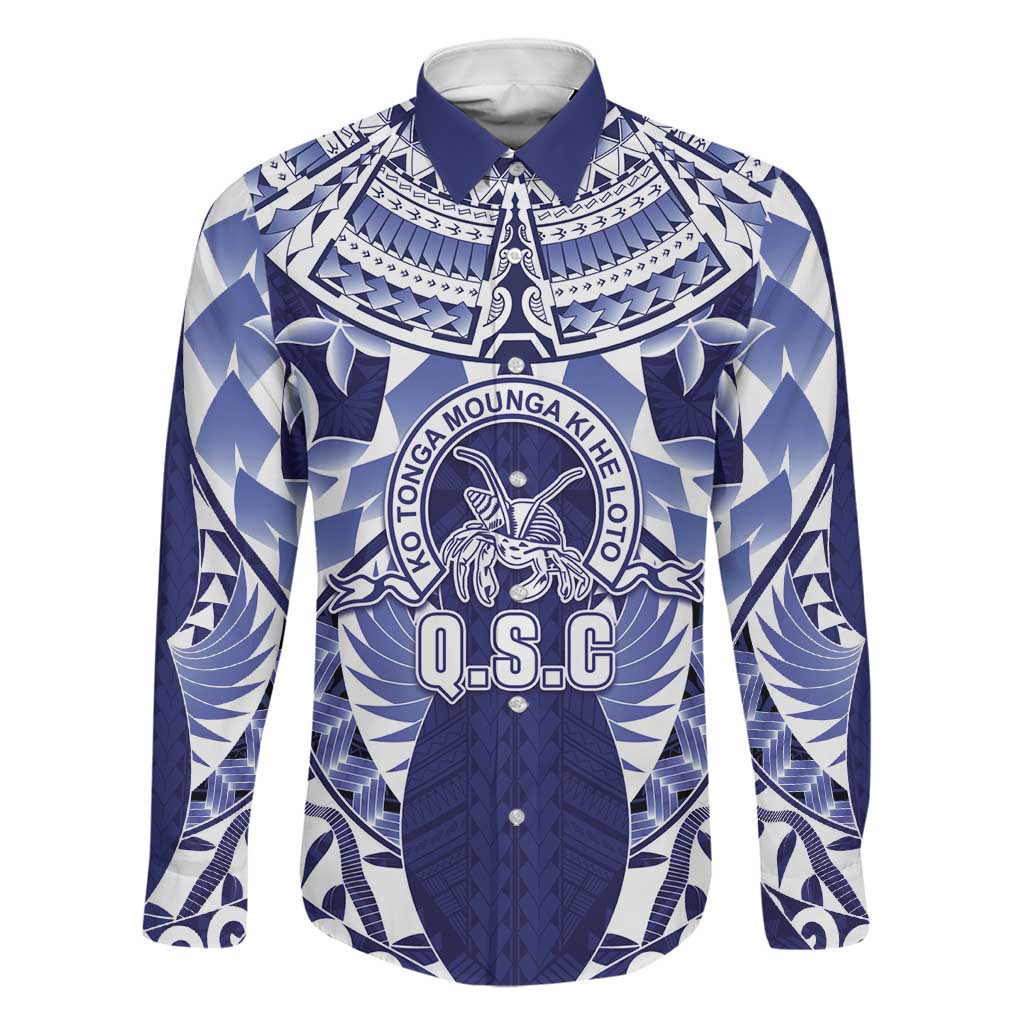 Personalised Tonga Queen Salote College Family Matching Short Sleeve Bodycon Dress and Hawaiian Shirt Centenary Navy Version