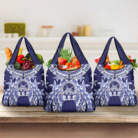 Tonga Queen Salote College Grocery Bag Centenary Navy Version LT05 3-pack One Size Navy - Polynesian Pride