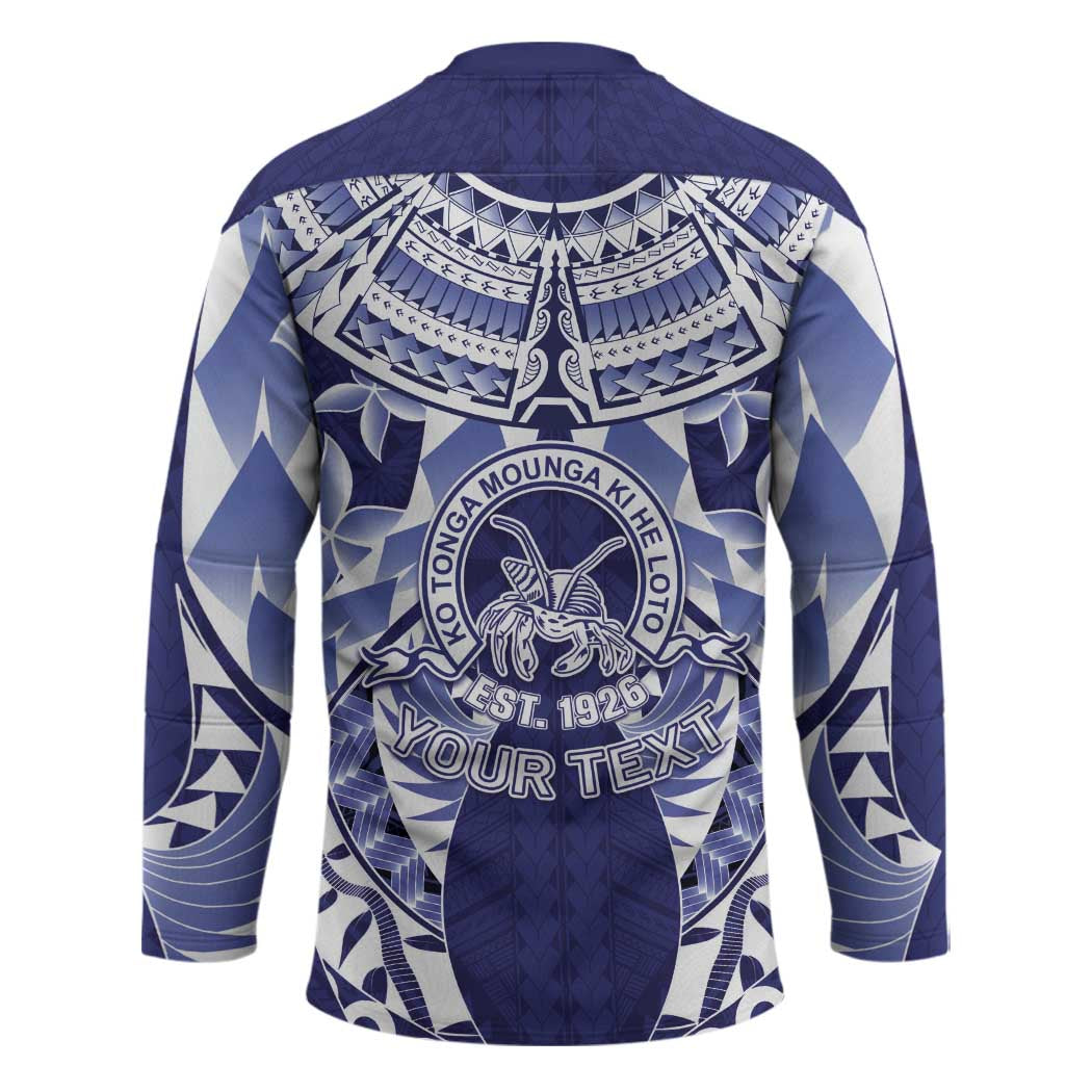 Personalised Tonga Queen Salote College Hockey Jersey Centenary Navy Version LT05 - Polynesian Pride