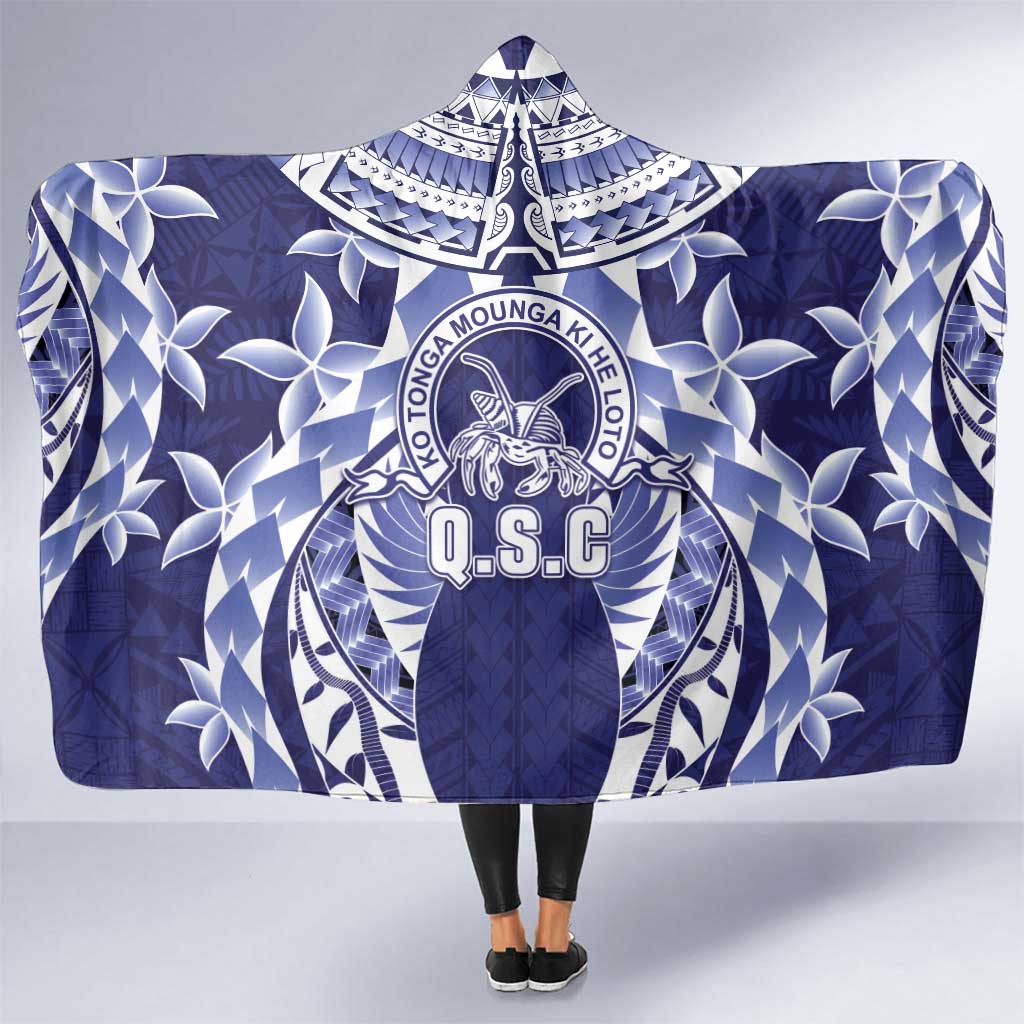 Tonga Queen Salote College Hooded Blanket Centenary Navy Version LT05 One Size Navy - Polynesian Pride