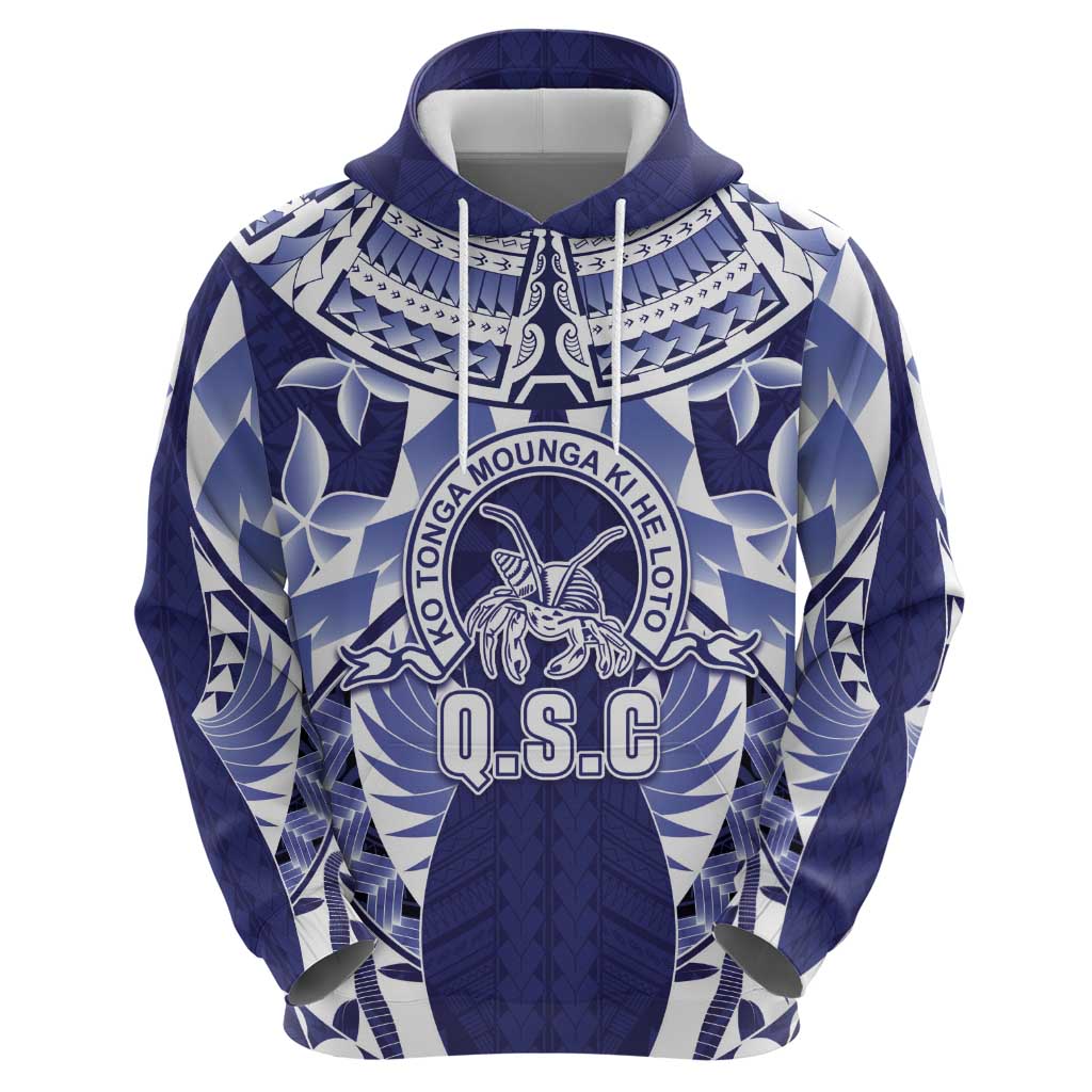 Personalised Tonga Queen Salote College Hoodie Centenary Navy Version LT05 - Polynesian Pride