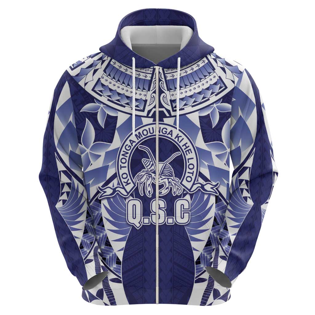 Personalised Tonga Queen Salote College Hoodie Centenary Navy Version LT05 - Polynesian Pride