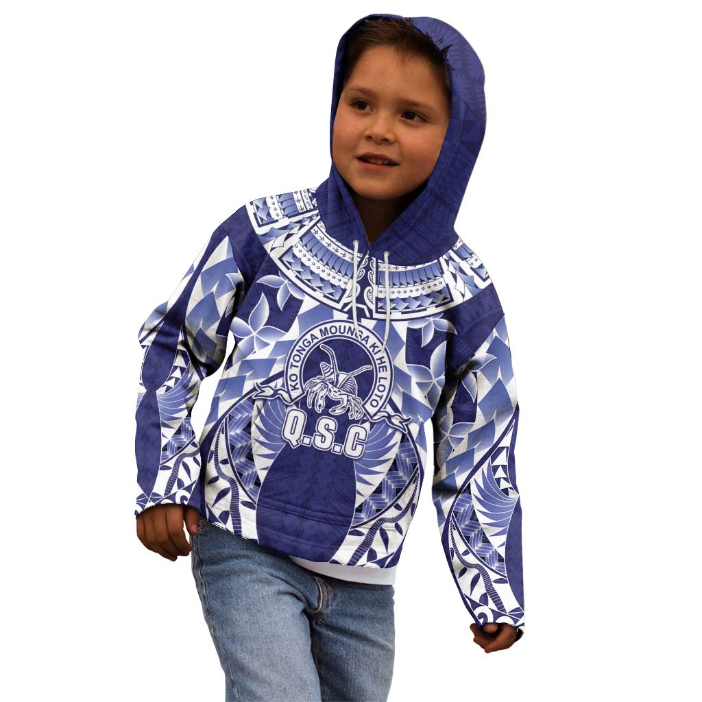 Personalised Tonga Queen Salote College Kid Hoodie Centenary Navy Version LT05 - Polynesian Pride