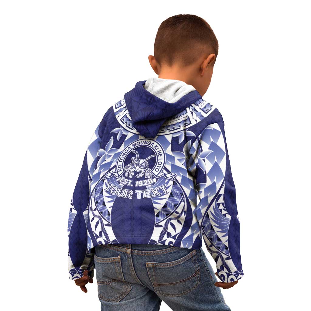 Personalised Tonga Queen Salote College Kid Hoodie Centenary Navy Version LT05 - Polynesian Pride