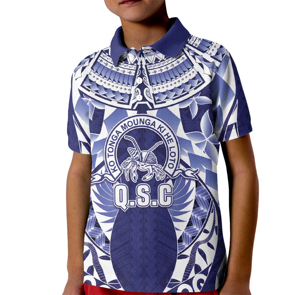 Personalised Tonga Queen Salote College Kid Polo Shirt Centenary Navy Version LT05 Kid Navy - Polynesian Pride