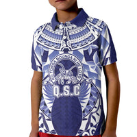 Personalised Tonga Queen Salote College Kid Polo Shirt Centenary Navy Version LT05 Kid Navy - Polynesian Pride