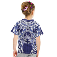 Personalised Tonga Queen Salote College Kid T Shirt Centenary Navy Version LT05 - Polynesian Pride
