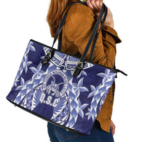 Tonga Queen Salote College Leather Tote Bag Centenary Navy Version LT05 - Polynesian Pride