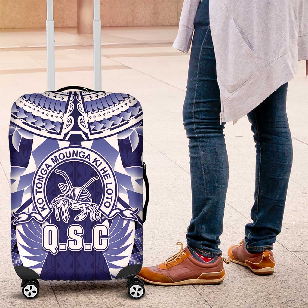 Tonga Queen Salote College Luggage Cover Centenary Navy Version LT05 Navy - Polynesian Pride