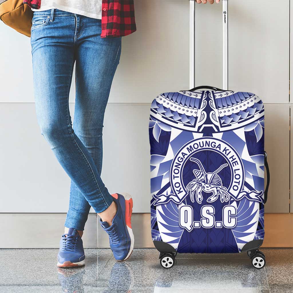 Tonga Queen Salote College Luggage Cover Centenary Navy Version LT05 - Polynesian Pride