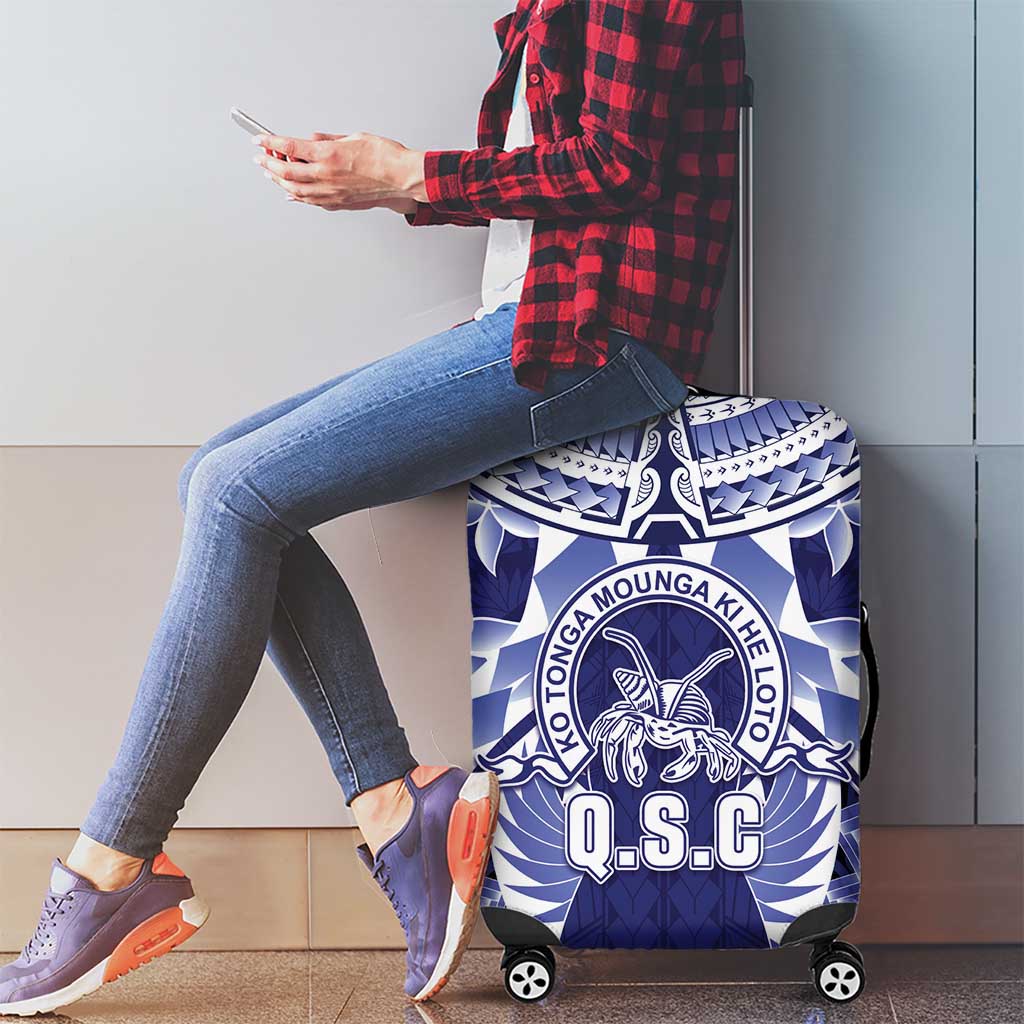 Tonga Queen Salote College Luggage Cover Centenary Navy Version LT05 - Polynesian Pride