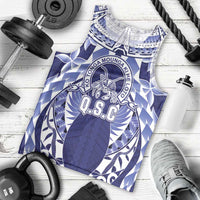Personalised Tonga Queen Salote College Men Tank Top Centenary Navy Version LT05 - Polynesian Pride