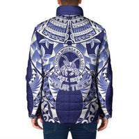 Personalised Tonga Queen Salote College Padded Jacket Centenary Navy Version LT05 - Polynesian Pride