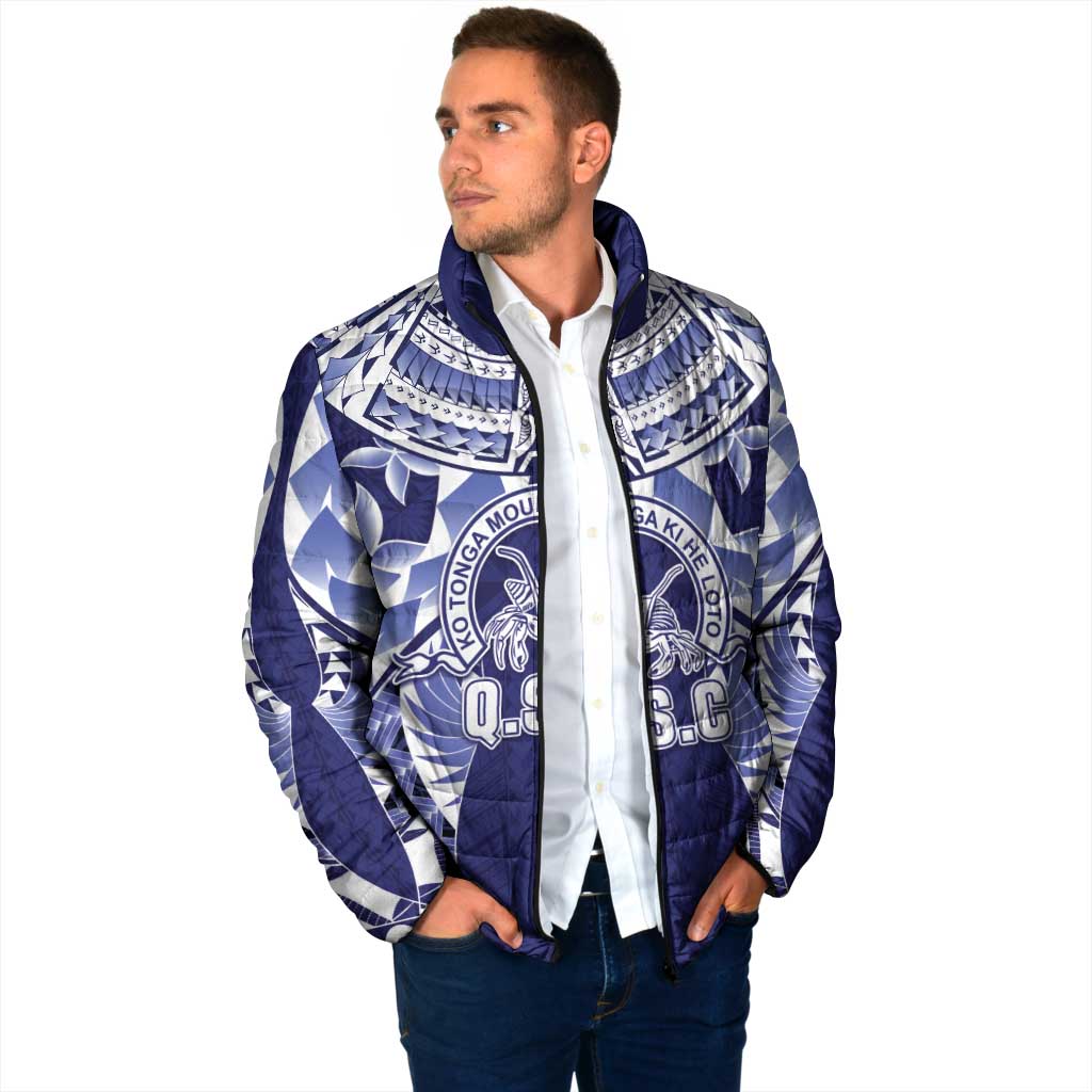 Personalised Tonga Queen Salote College Padded Jacket Centenary Navy Version LT05 - Polynesian Pride