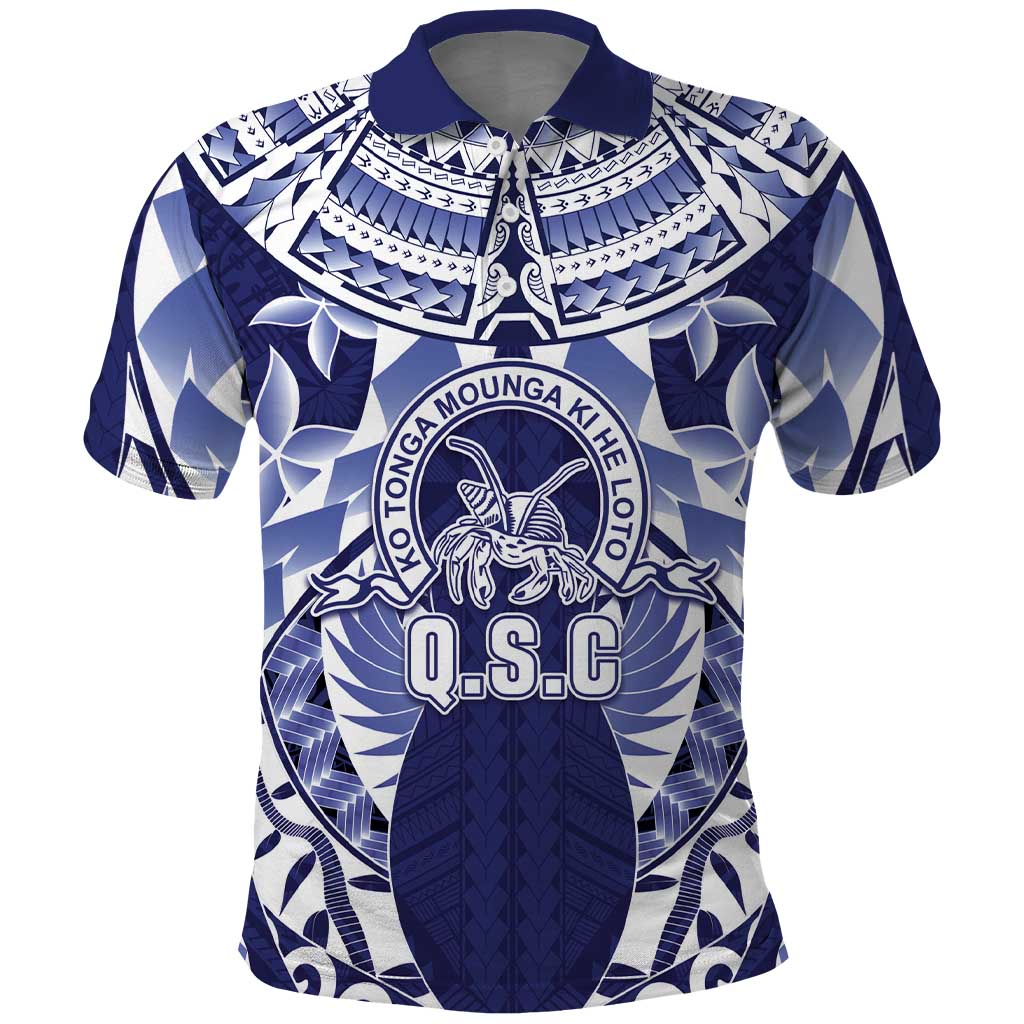 Personalised Tonga Queen Salote College Polo Shirt Centenary Navy Version LT05 Navy - Polynesian Pride