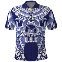 Personalised Tonga Queen Salote College Polo Shirt Centenary Navy Version LT05 Navy - Polynesian Pride