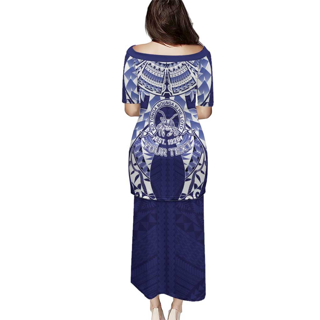 Personalised Tonga Queen Salote College Puletasi Centenary Navy Version LT05 - Polynesian Pride
