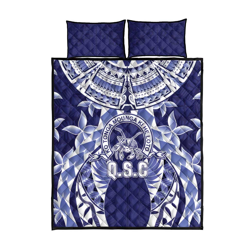 Tonga Queen Salote College Quilt Bed Set Centenary Navy Version LT05 - Polynesian Pride