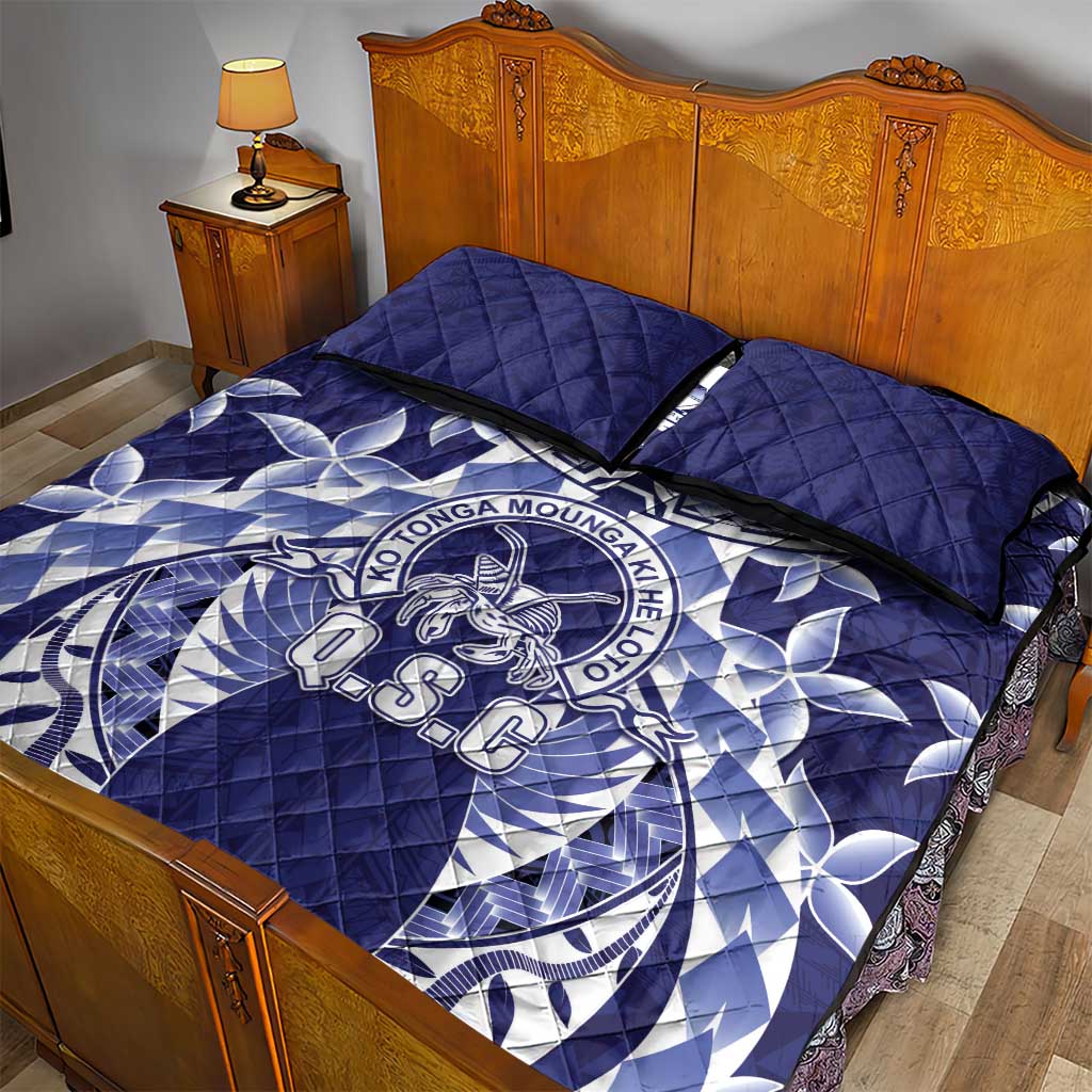 Tonga Queen Salote College Quilt Bed Set Centenary Navy Version LT05 - Polynesian Pride