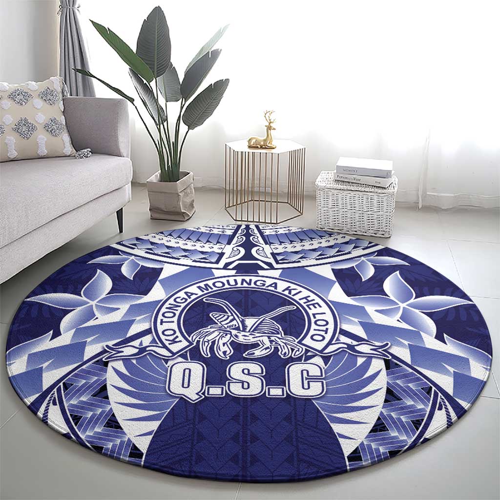 Tonga Queen Salote College Round Carpet Centenary Navy Version LT05 - Polynesian Pride