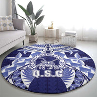 Tonga Queen Salote College Round Carpet Centenary Navy Version LT05 - Polynesian Pride