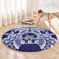 Tonga Queen Salote College Round Carpet Centenary Navy Version LT05 - Polynesian Pride