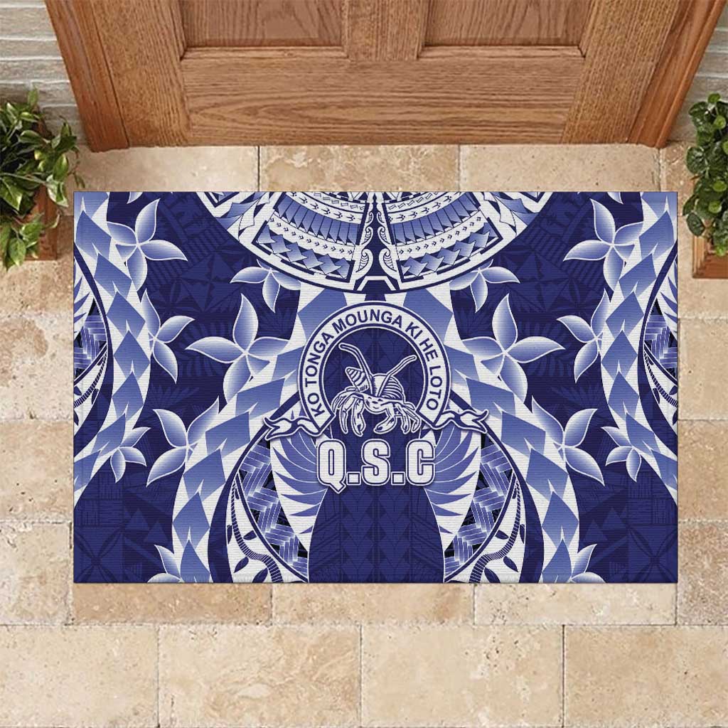 Tonga Queen Salote College Rubber Doormat Centenary Navy Version