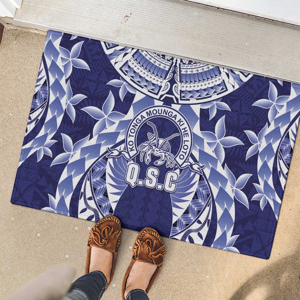 Tonga Queen Salote College Rubber Doormat Centenary Navy Version LT05 - Polynesian Pride