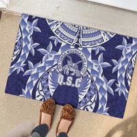 Tonga Queen Salote College Rubber Doormat Centenary Navy Version LT05 - Polynesian Pride