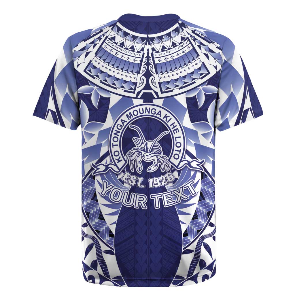 Personalised Tonga Queen Salote College Rugby Jersey Centenary Navy Version LT05 - Polynesian Pride