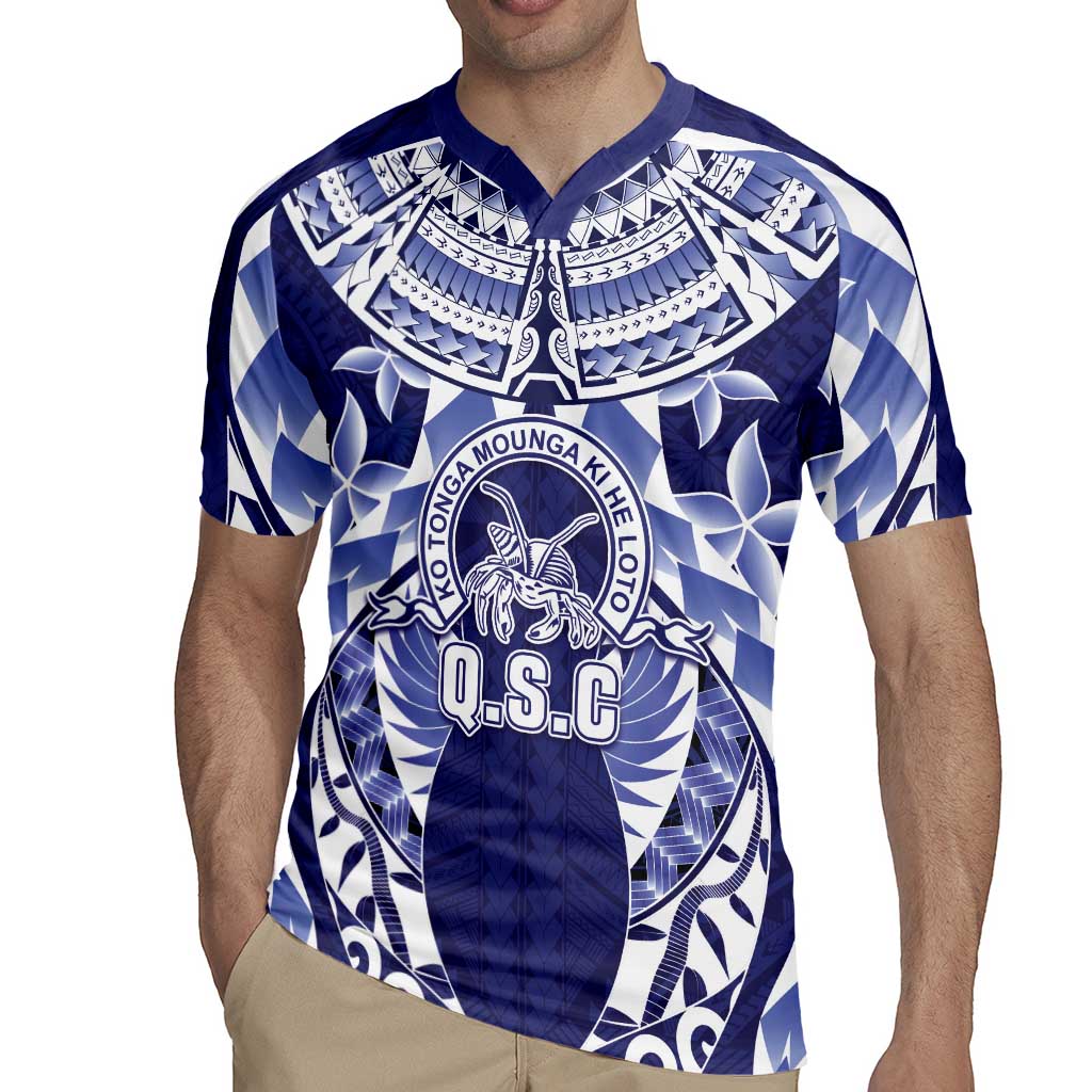 Personalised Tonga Queen Salote College Rugby Jersey Centenary Navy Version LT05 - Polynesian Pride