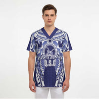Personalised Tonga Queen Salote College Scrub Top Centenary Navy Version LT05 - Polynesian Pride