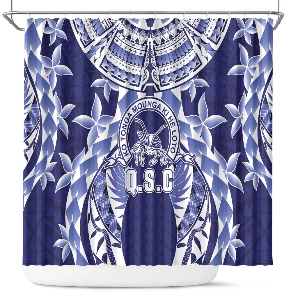 Tonga Queen Salote College Shower Curtain Centenary Navy Version LT05 Navy - Polynesian Pride