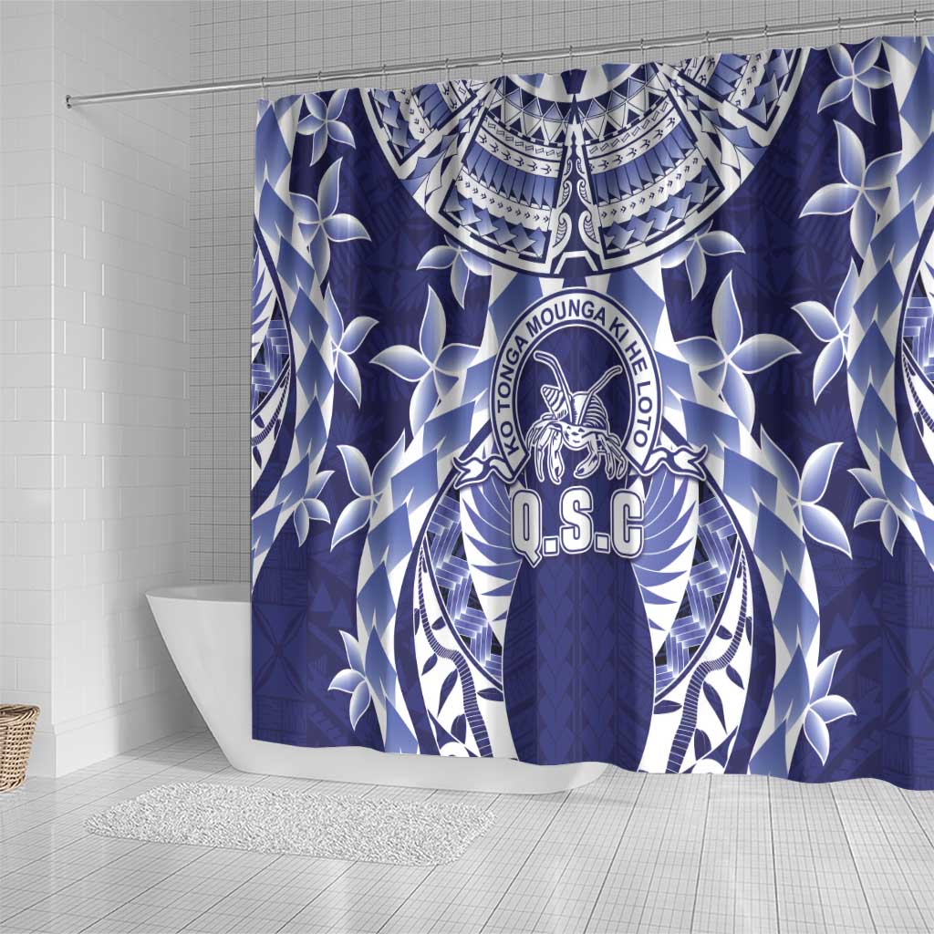 Tonga Queen Salote College Shower Curtain Centenary Navy Version LT05 - Polynesian Pride