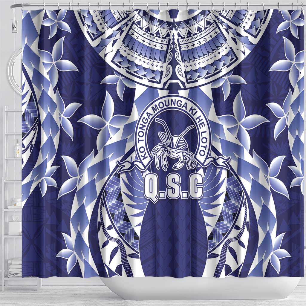 Tonga Queen Salote College Shower Curtain Centenary Navy Version LT05 - Polynesian Pride