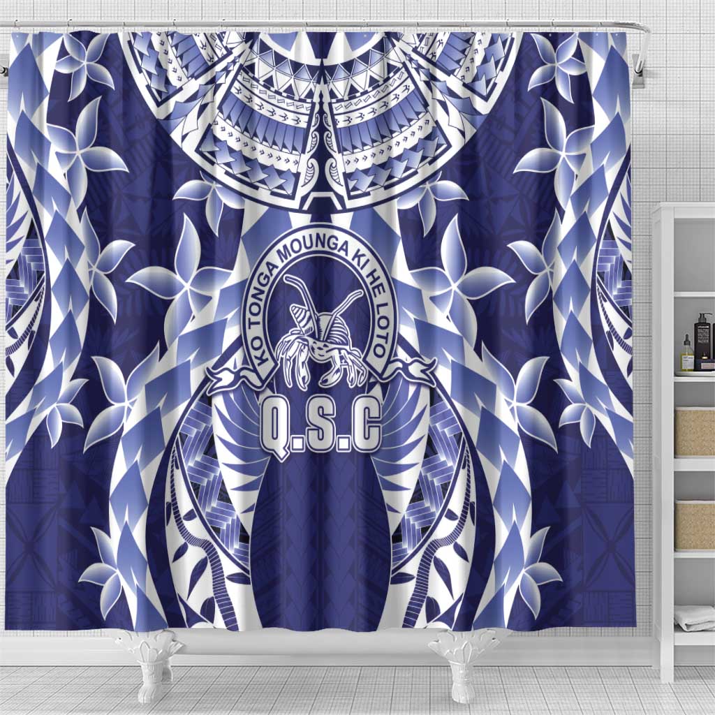 Tonga Queen Salote College Shower Curtain Centenary Navy Version LT05 - Polynesian Pride