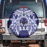 Tonga Queen Salote College Spare Tire Cover Centenary Navy Version LT05 Navy - Polynesian Pride