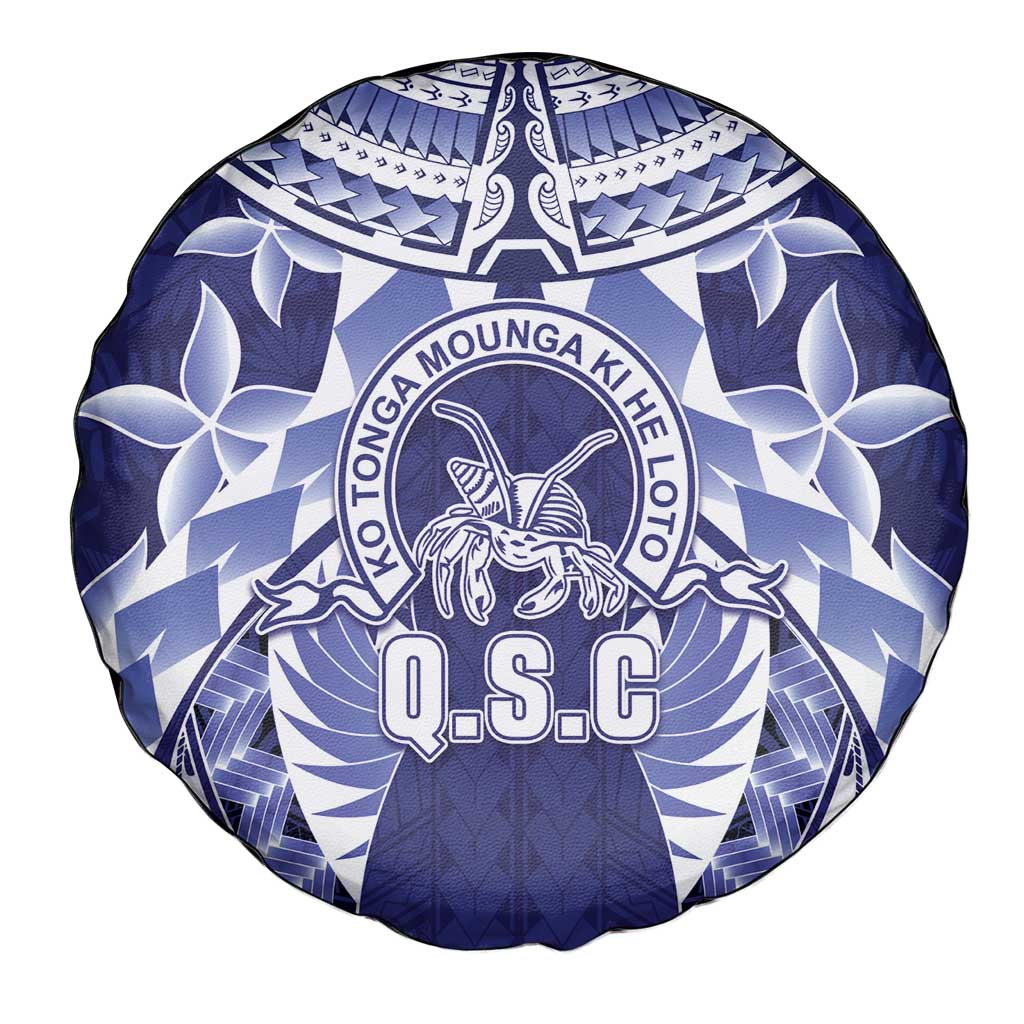 Tonga Queen Salote College Spare Tire Cover Centenary Navy Version LT05 - Polynesian Pride