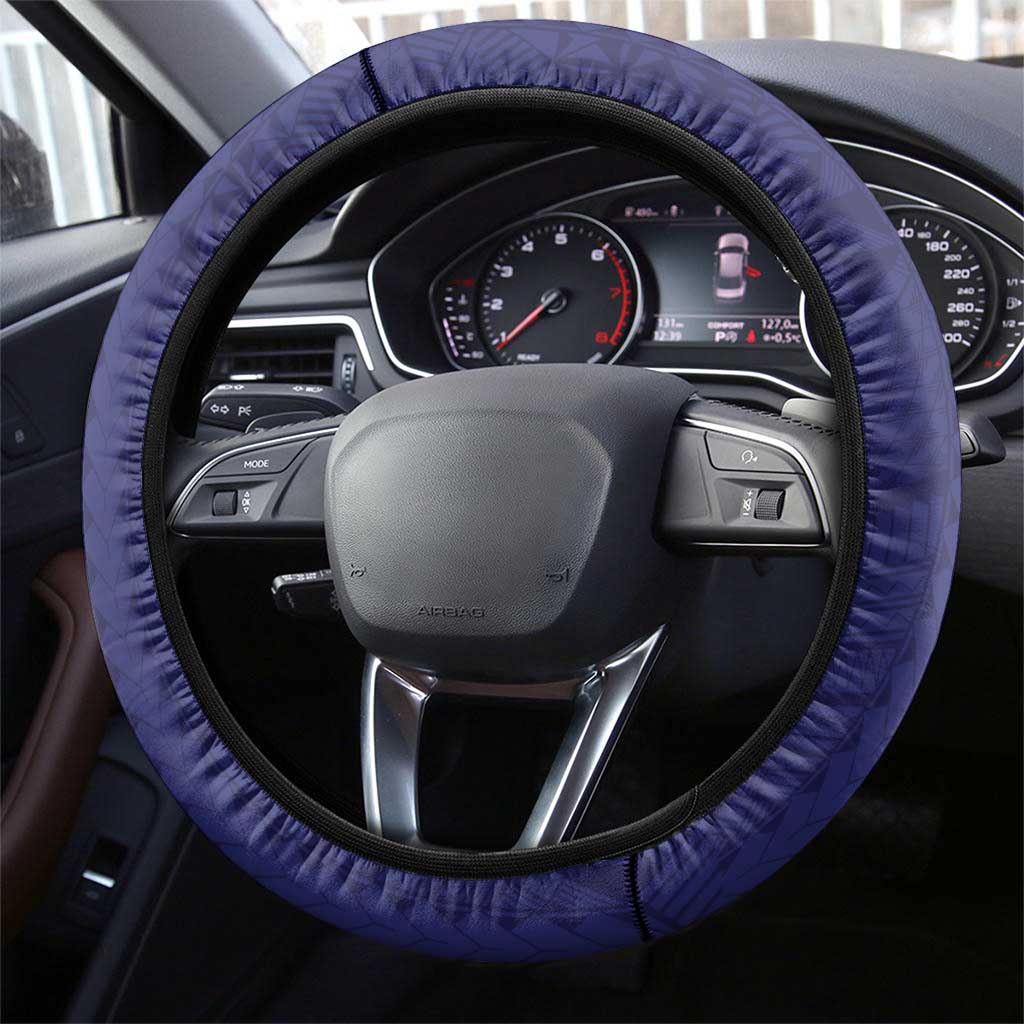Tonga Queen Salote College Steering Wheel Cover Centenary Navy Version LT05 - Polynesian Pride