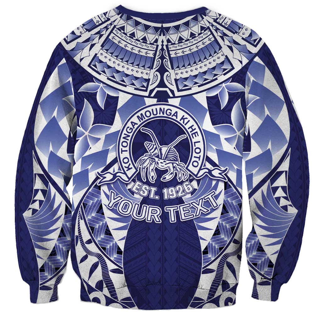 Personalised Tonga Queen Salote College Sweatshirt Centenary Navy Version LT05 - Polynesian Pride